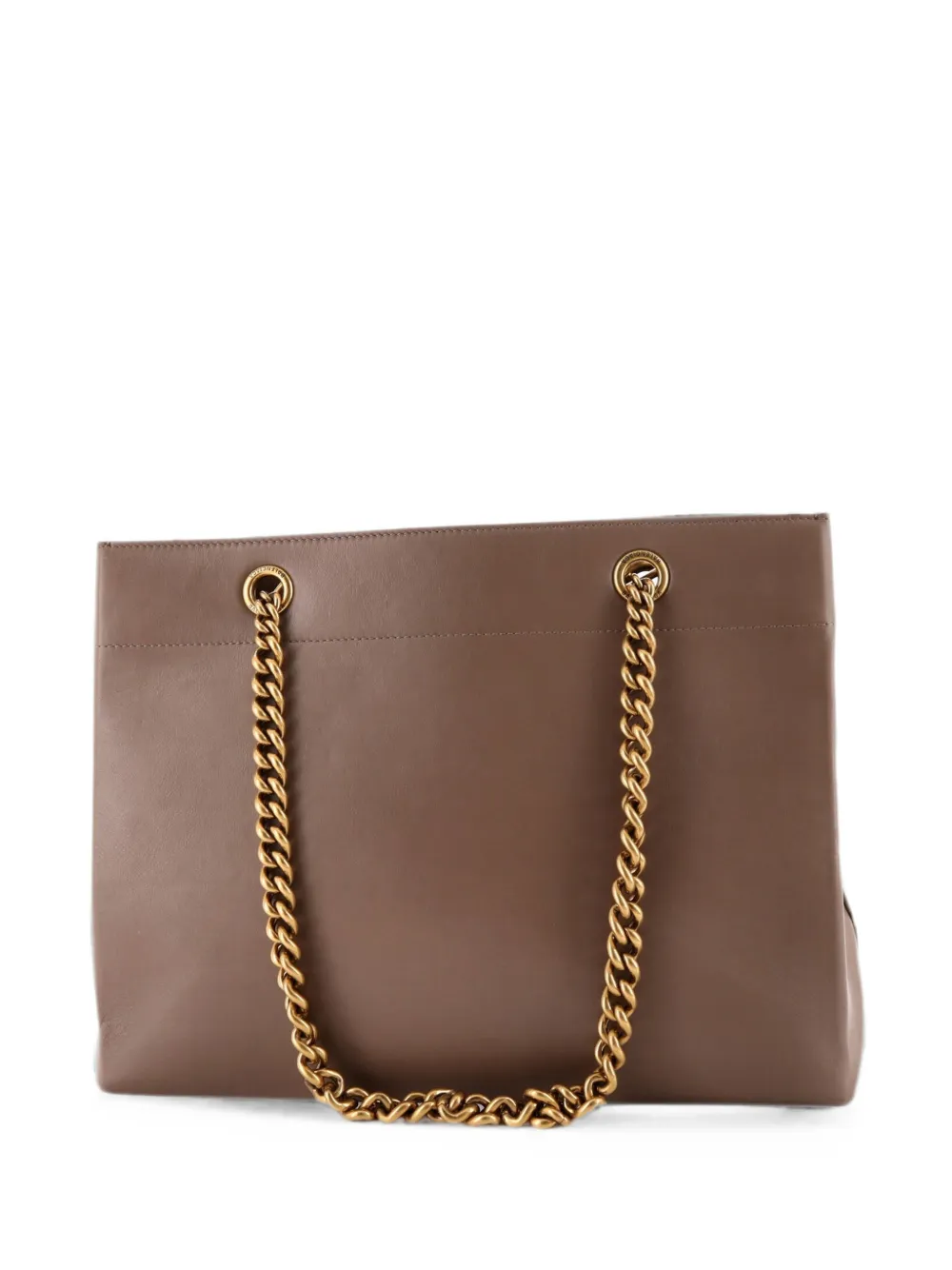 Balenciaga Pre-Owned Duty Free Chain Leather Medium tote bag - Marrone