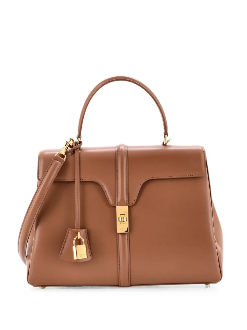 Celine Pre-Owned 16 Top Handle Bag Smooth Calfskin Medium satchel - Marrone