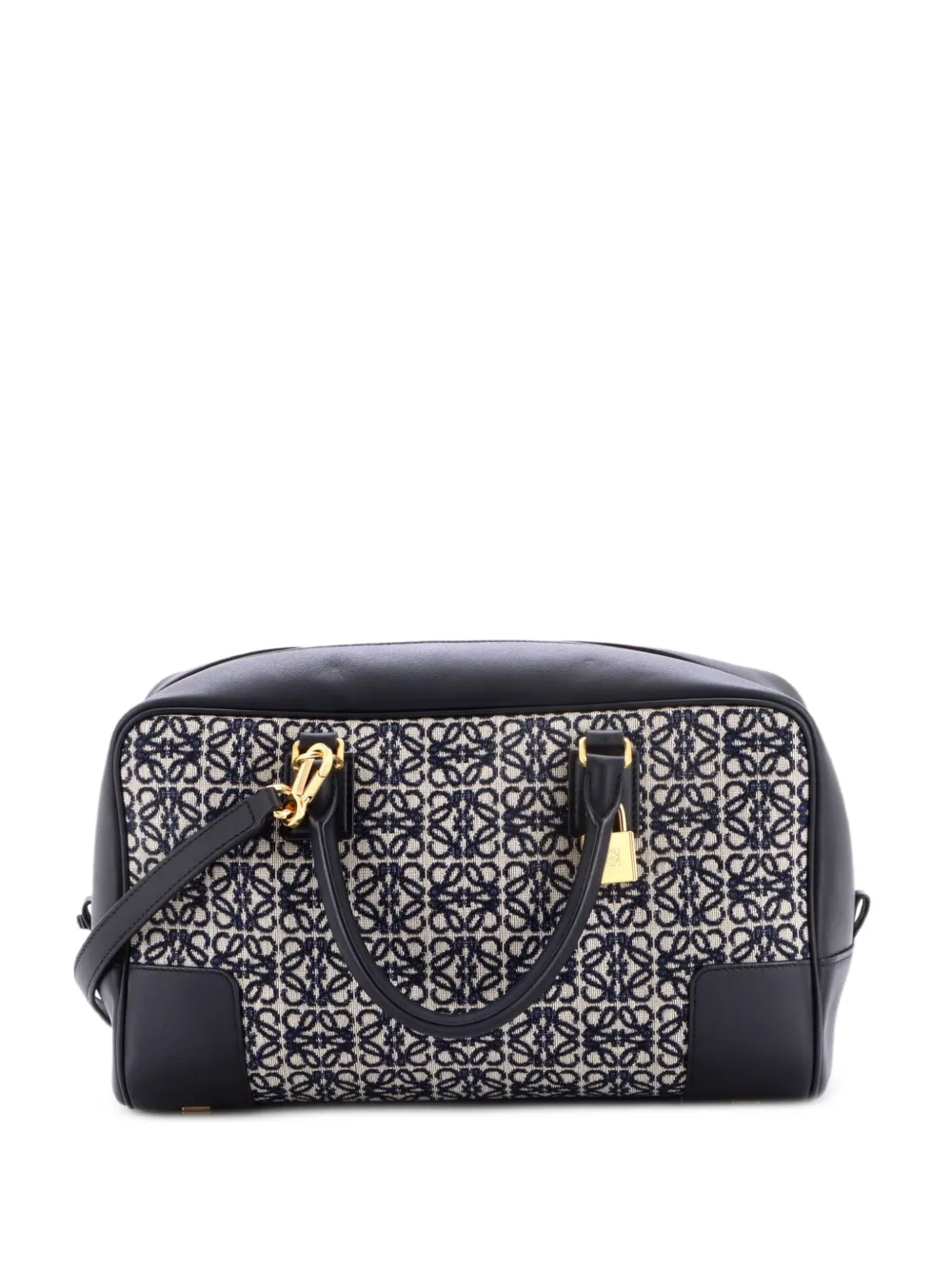 Loewe Pre-Owned Amazona Tasche aus Leder und Jacquard-Canvas - Blau