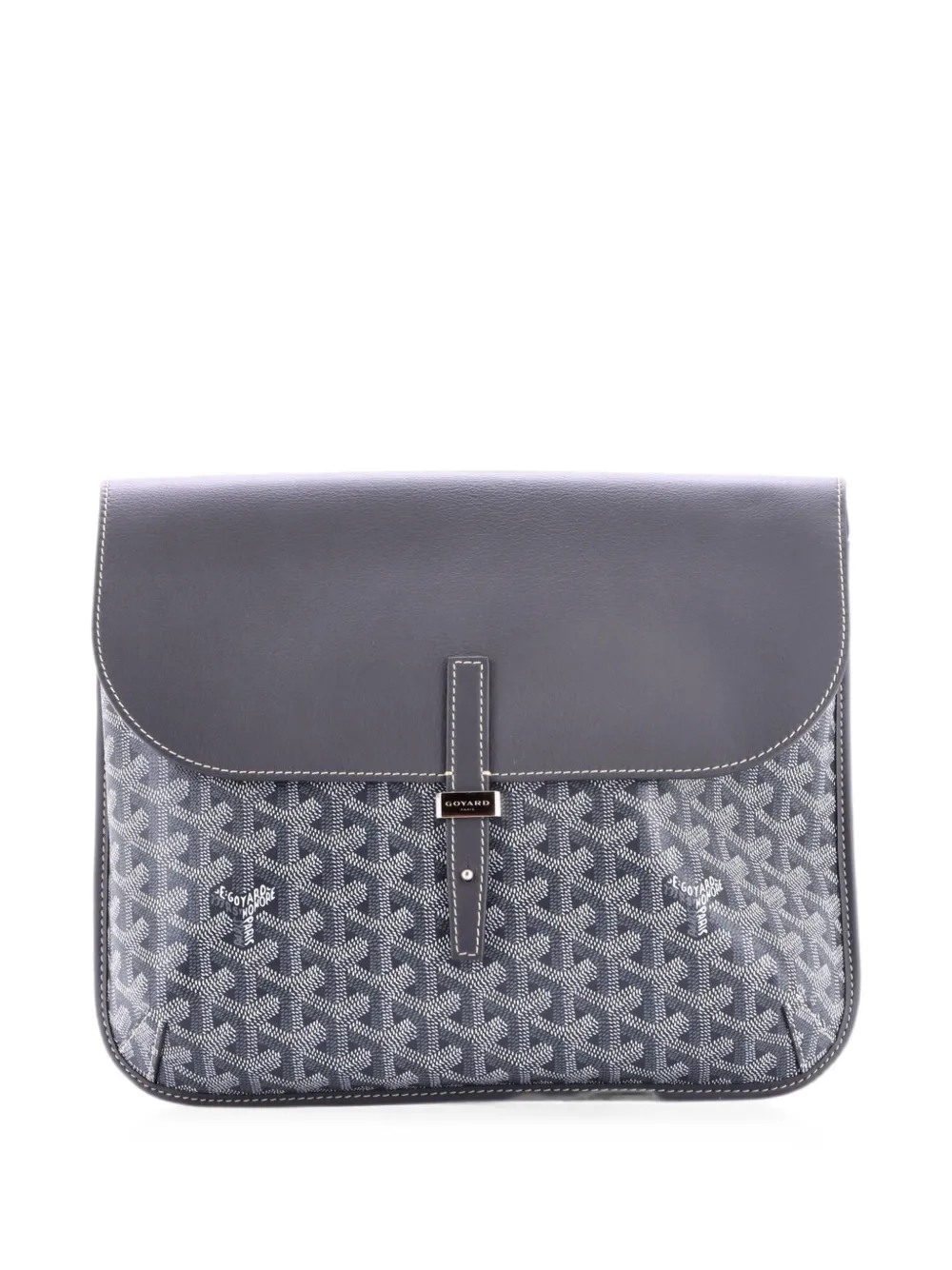 Goyard Pre-Owned Coursier Messenger Bag Coated Canvas and Leather crossbody bag - Grigio