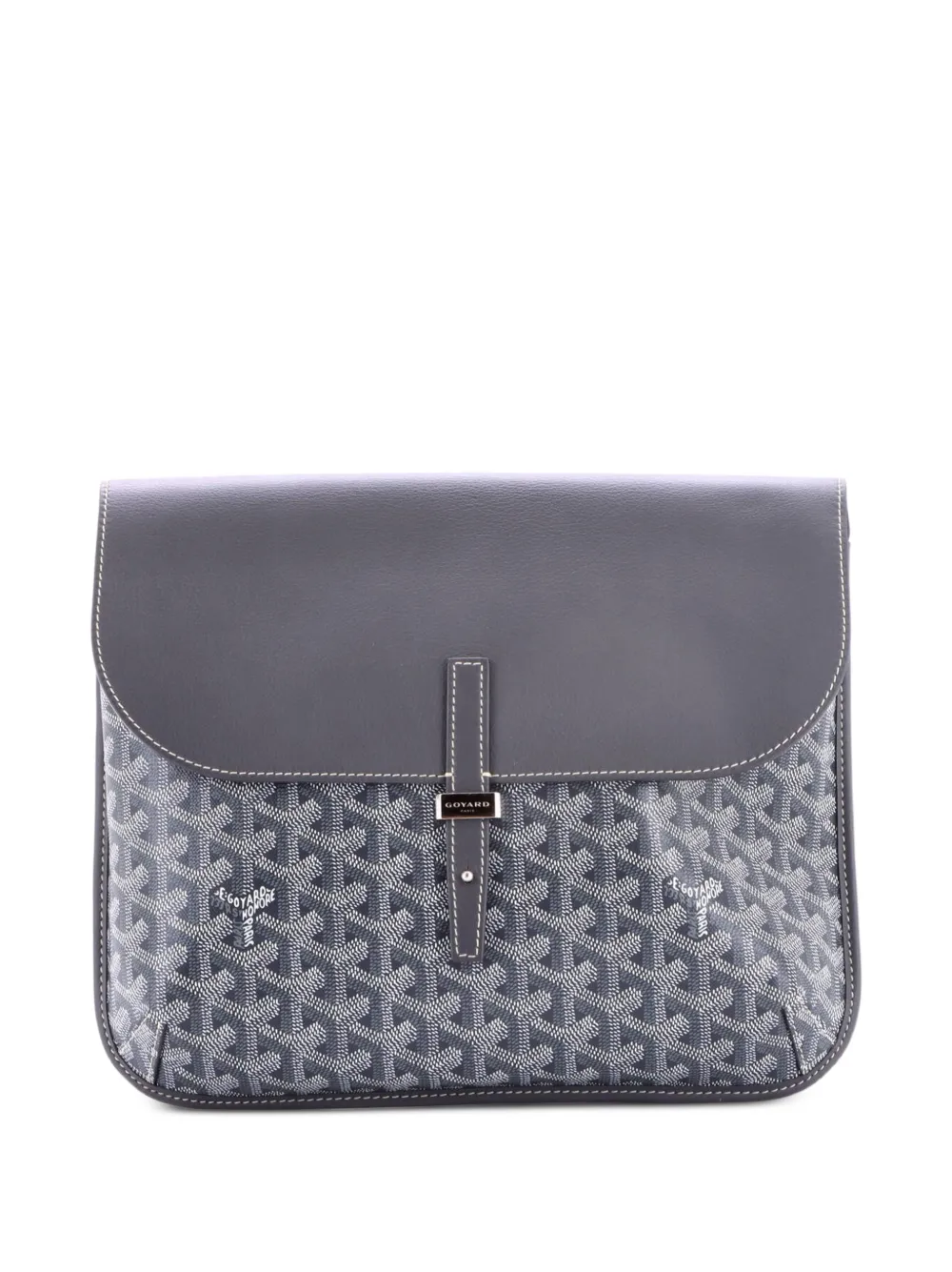 Goyard Pre-Owned Coursier Messenger Bag Coated Canvas and Leather crossbody bag - Grigio