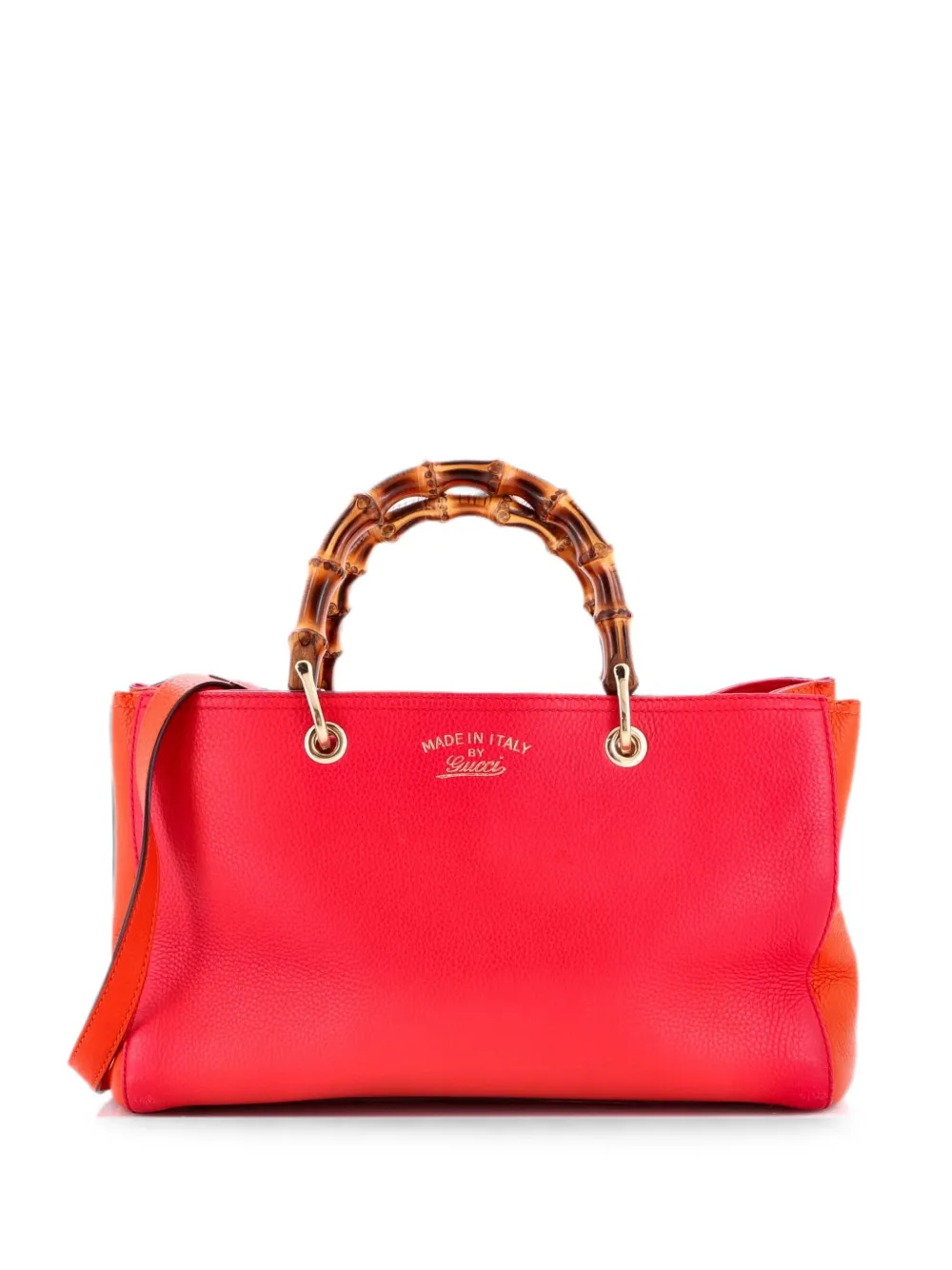 Gucci Pre-Owned Bamboo Shopper Leather Medium tote bag - Arancione