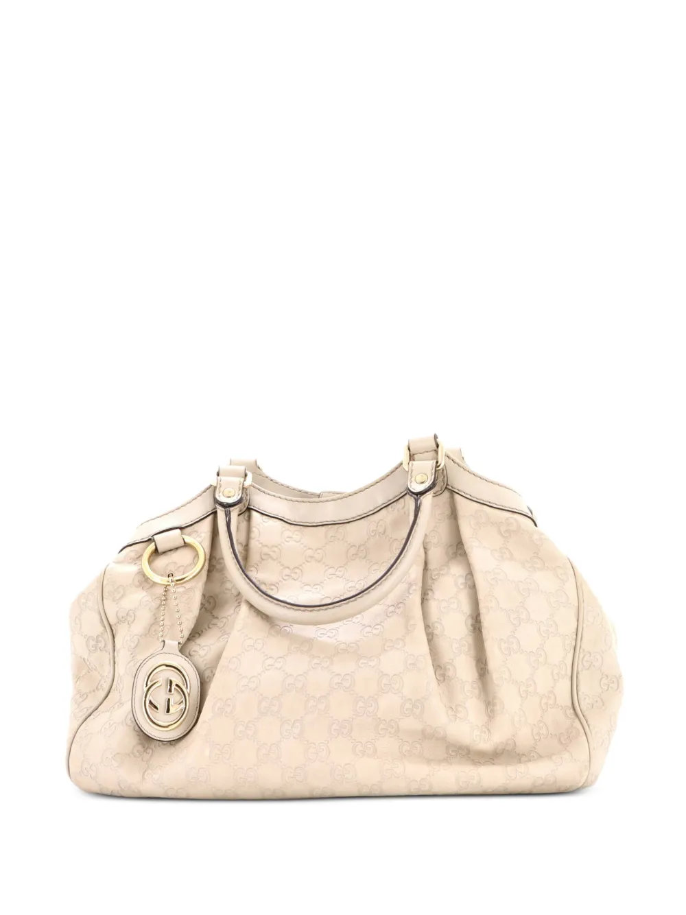 Gucci Pre-Owned Borsa tote Sukey media in pelle Guccissima - Toni neutri