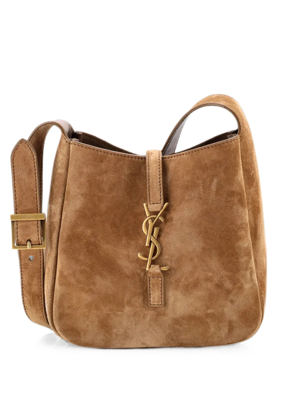 Saint Laurent Pre-Owned Le 5 a 7 Supple Suede Baby hobo bag - Marrone