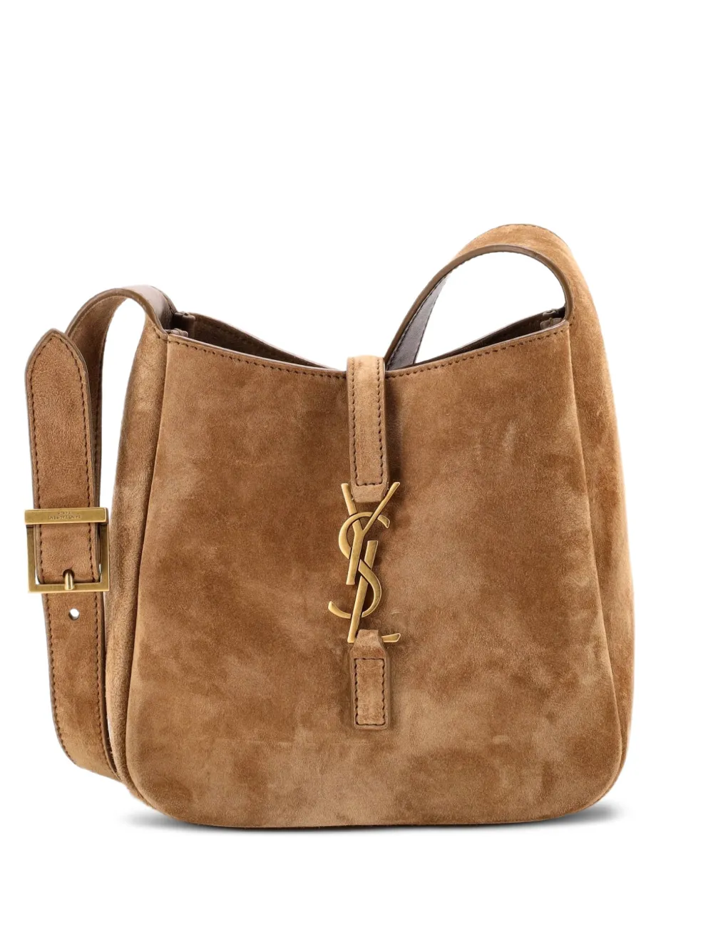 Saint Laurent Pre-Owned Le 5 a 7 Supple Suede Baby hobo bag - Marrone