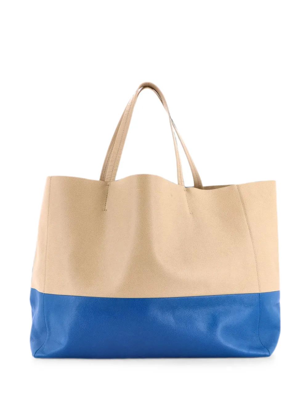 Celine Pre-Owned Horizontal Bi-Cabas Leather Large tote bag - Blu