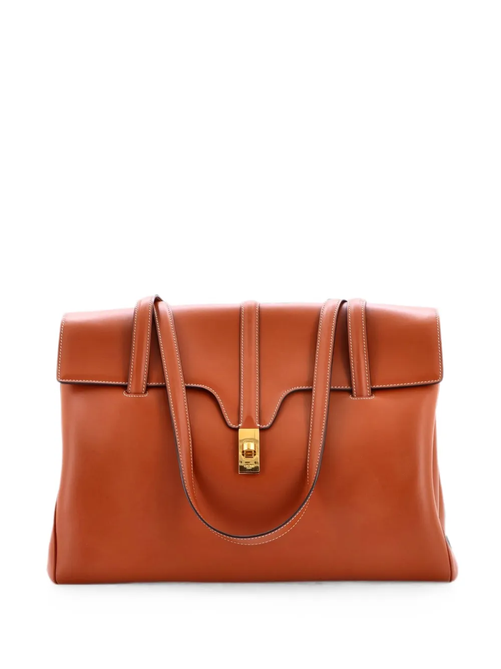 Celine Pre-Owned Soft 16 Bag Smooth Calfskin Large shoulder bag - Marrone