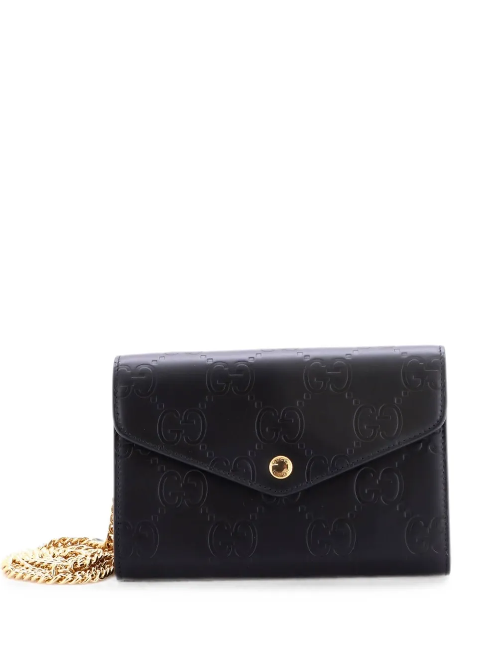 Gucci Pre-Owned Guccissima Schultertasche mit Kette - Schwarz