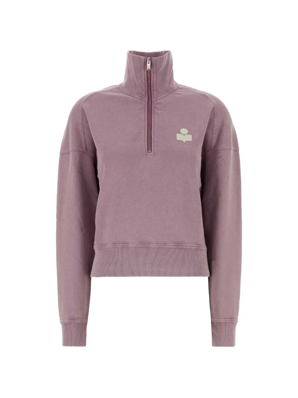 MARANT ÉTOILE logo-print quarter-zip sweatshirt - Violett