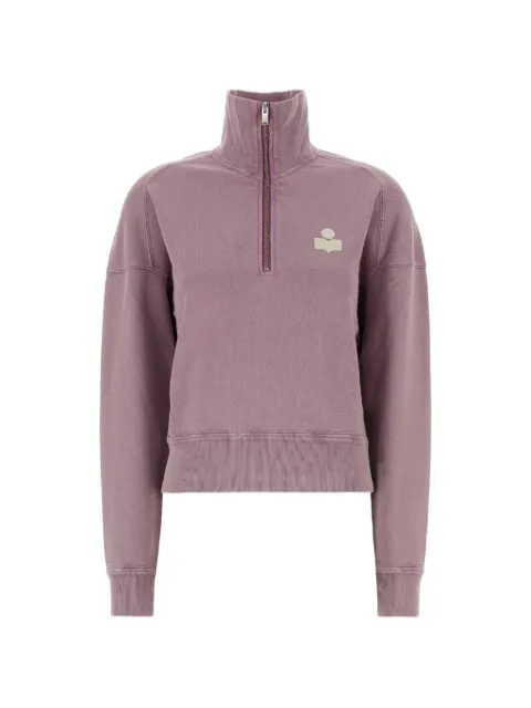 MARANT ÉTOILE logo-print quarter-zip sweatshirt