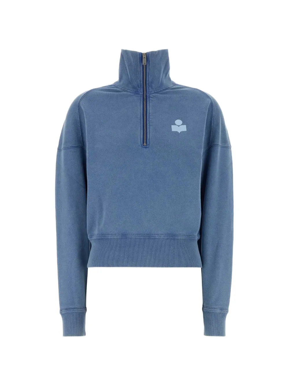 MARANT ÉTOILE logo-print half-zip sweatshirt - Blau