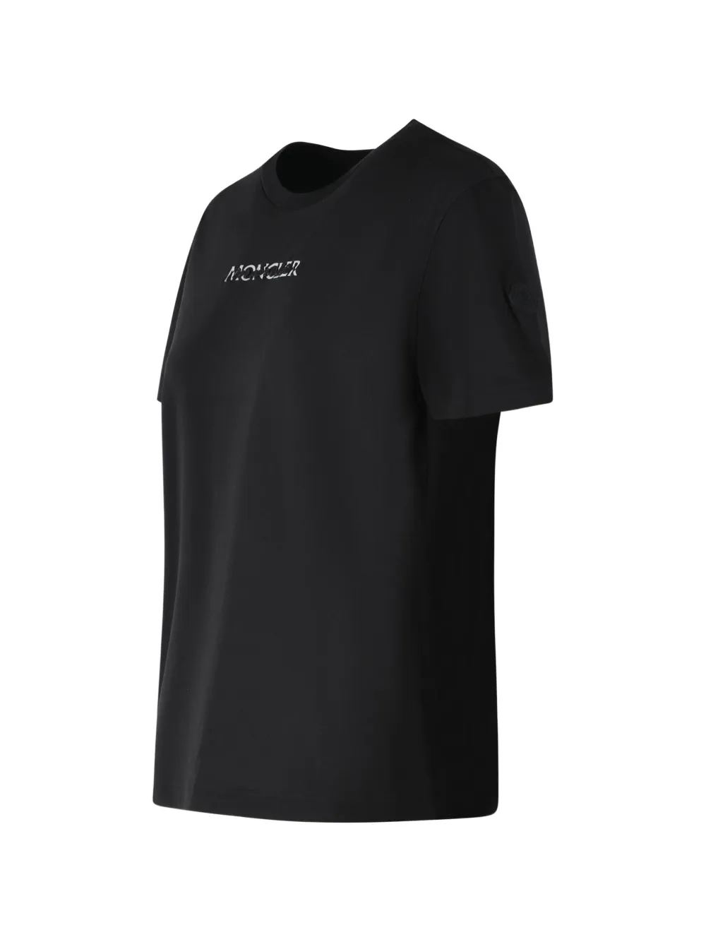 Moncler T-shirt met geborduurd logo en patch detail Zwart