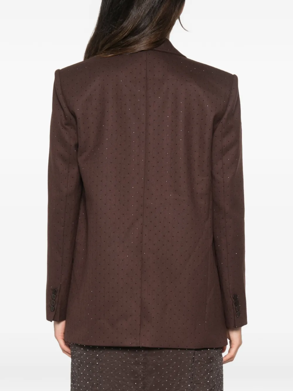 Maje Blazer verfraaid met stras Bruin