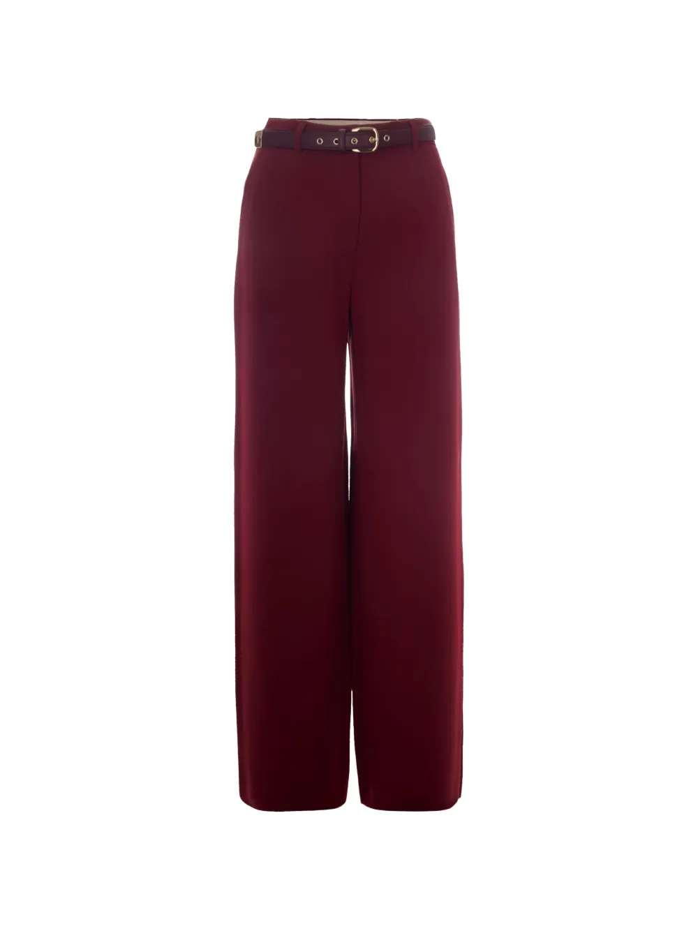 Max Mara belted wide-leg trousers - Red
