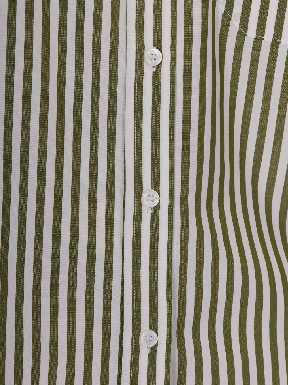 Max Mara Gestreept katoenen overhemd Groen