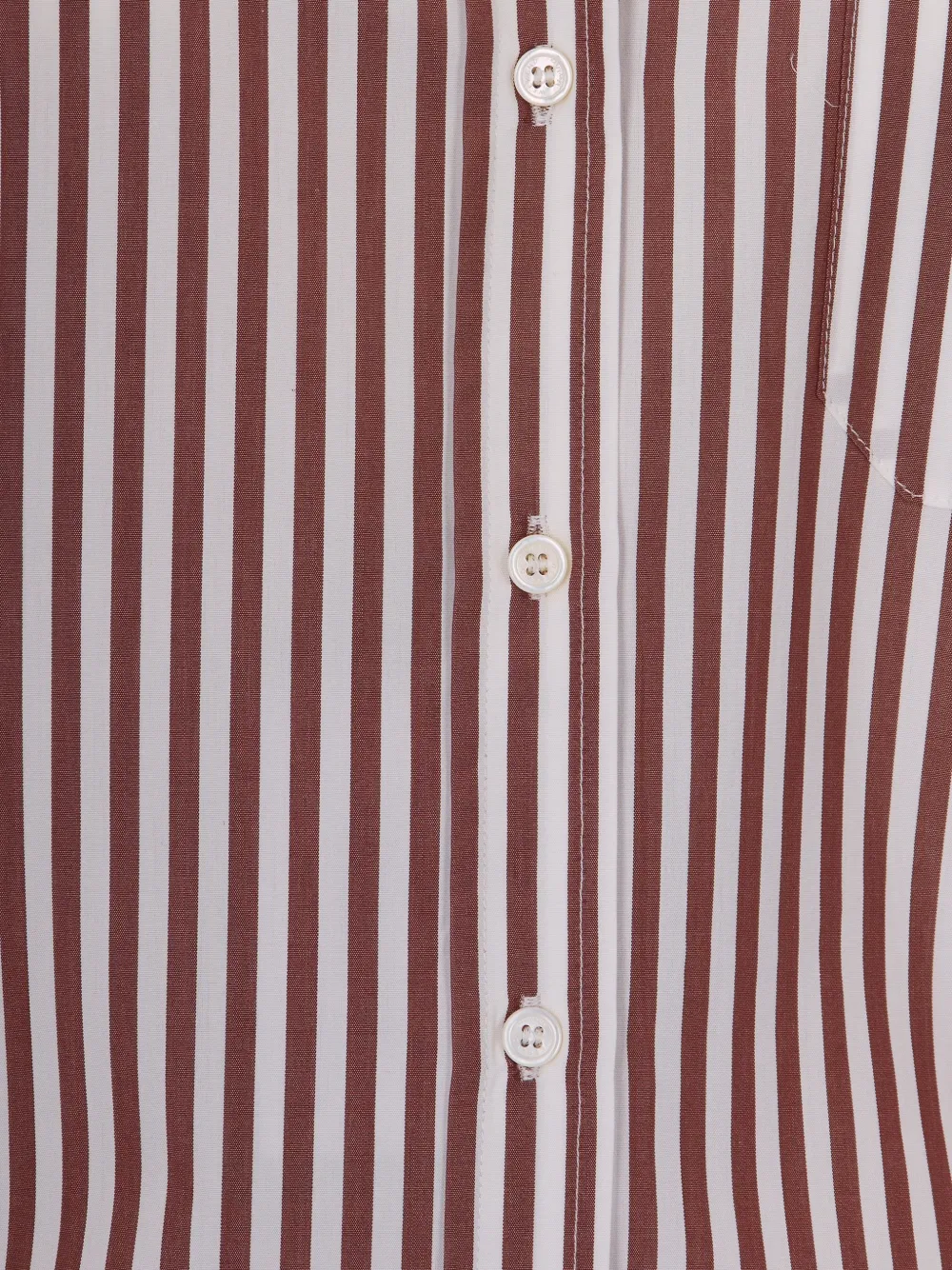 Weekend Max Mara shirt met verticale streep en borstzak Bruin