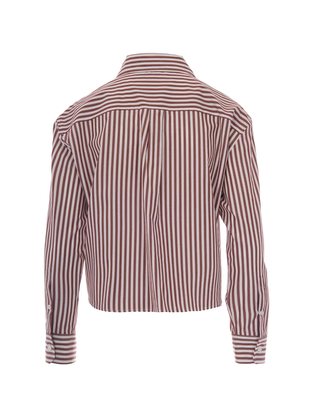 Weekend Max Mara shirt met verticale streep en borstzak Bruin