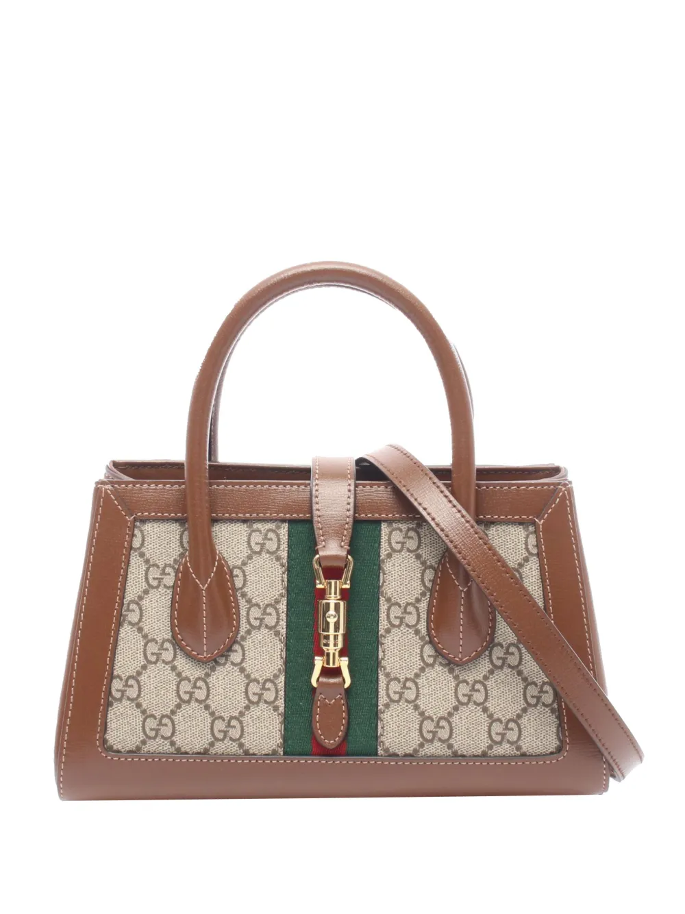 Gucci Pre-Owned 2000-2015 Small GG Supreme Web Jackie 1961 Tote satchel - Toni neutri