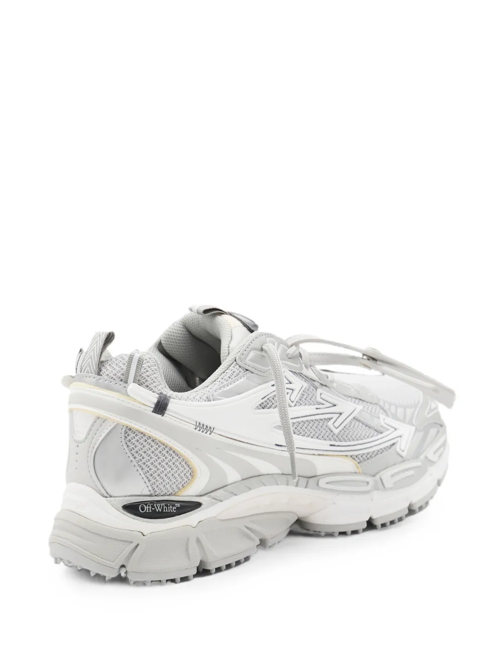Off-White Be Right Back logo-patch panelled sneakers Grijs