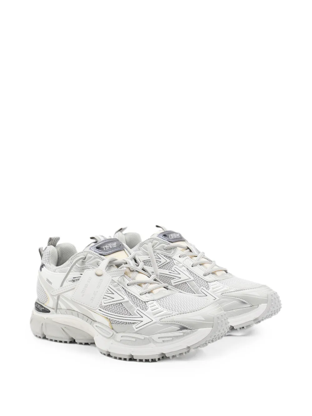 Off-White Be Right Back logo-patch panelled sneakers Grijs