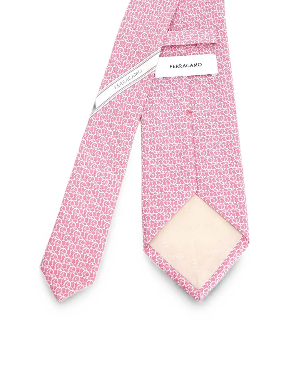 Ferragamo Puntige stropdas Roze