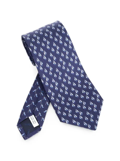 Ferragamo sailboat-print tie