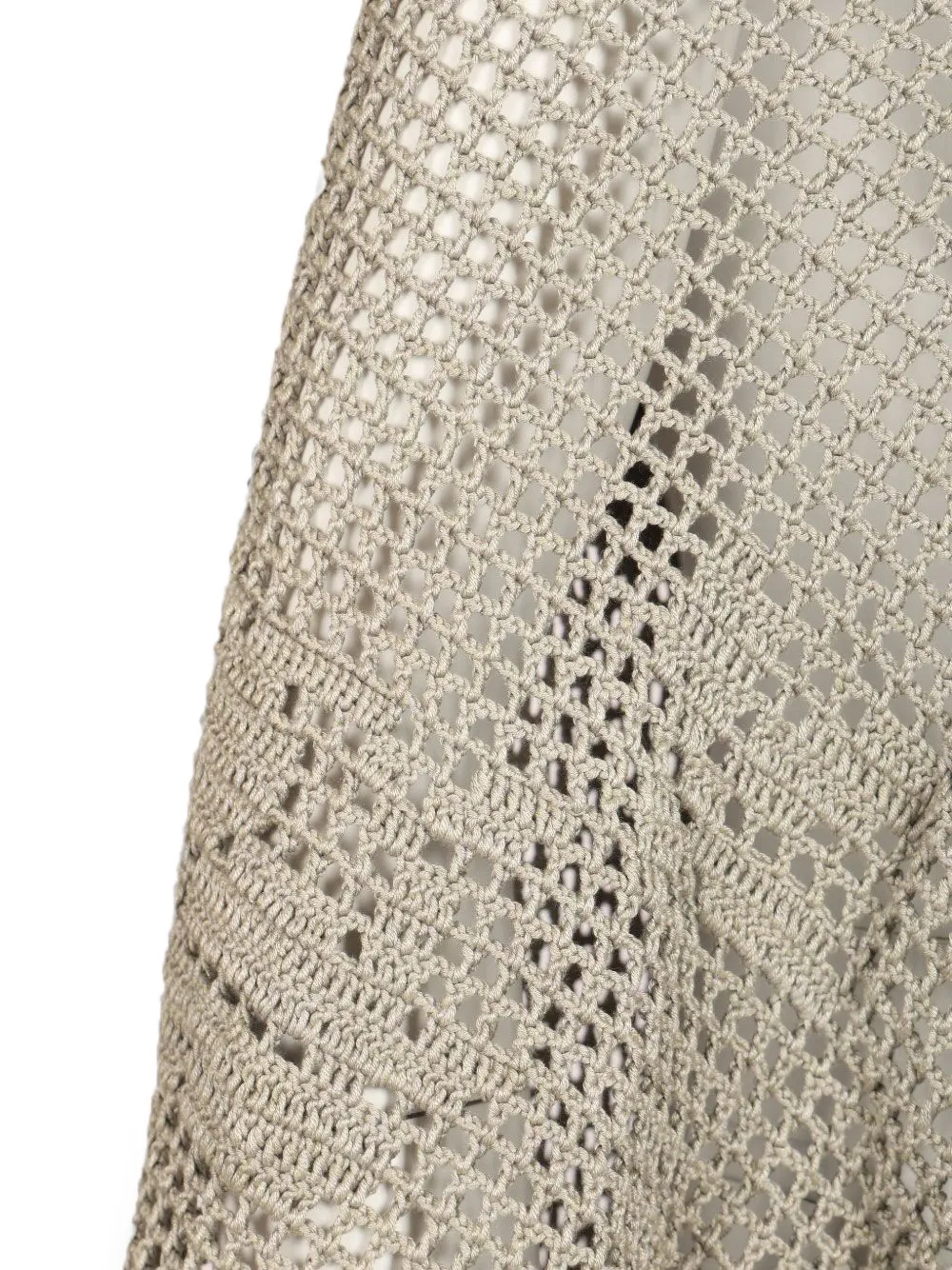 Chiara Is Gebreide sjaal met franje afwerking Beige