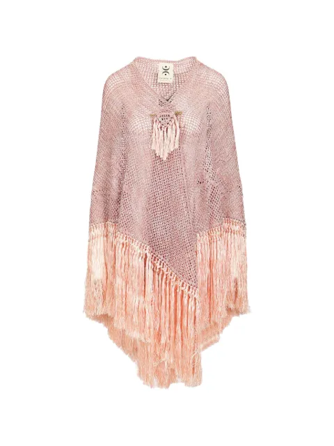 Chiara Is fringed open-knit scarf
