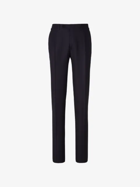Canali pressed-crease trousers
