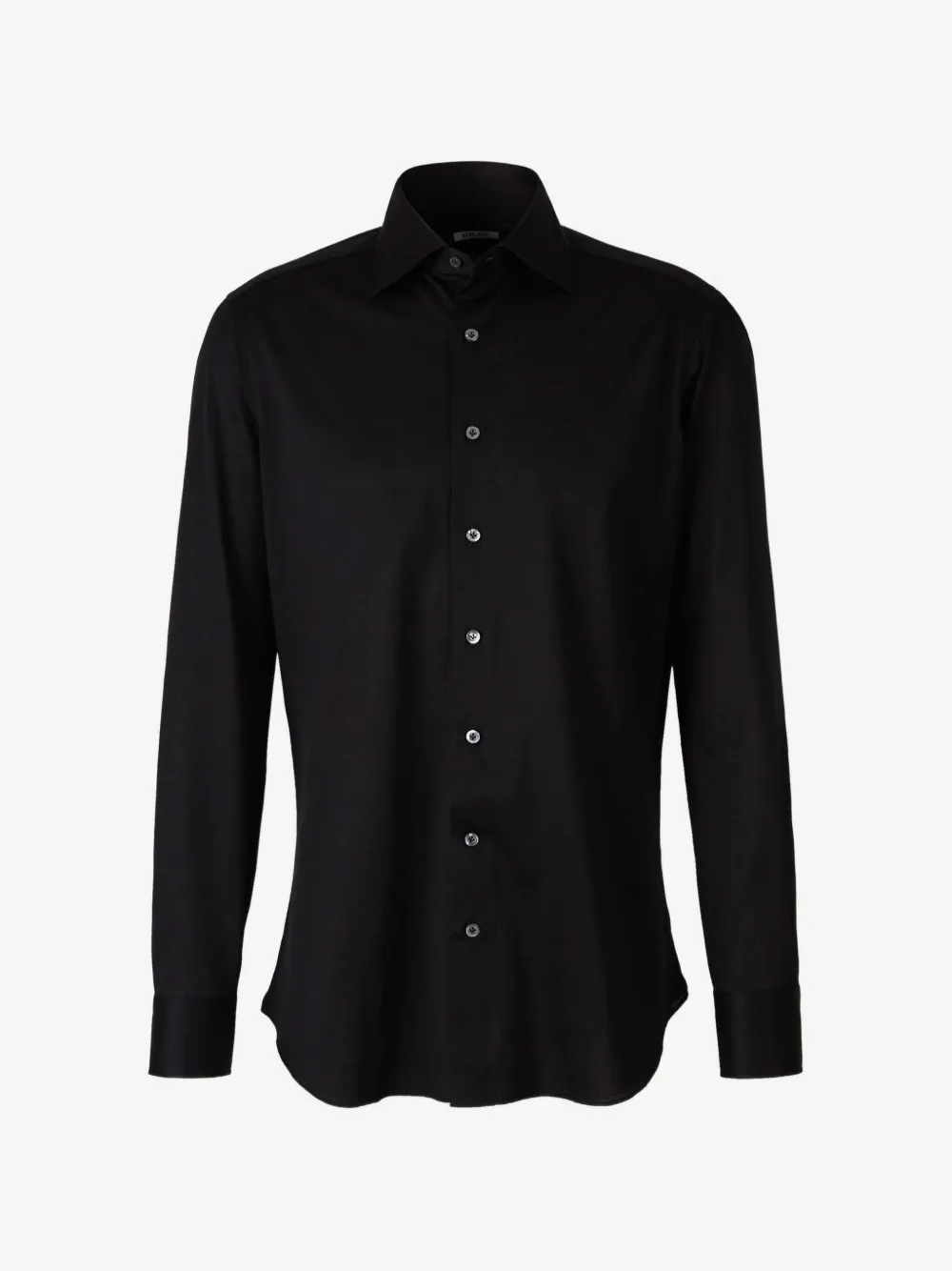 Fray long-sleeve shirt | Black | Image 1