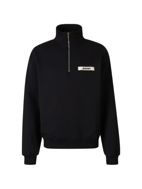 Jacquemus logo-patch quarter-zip sweater