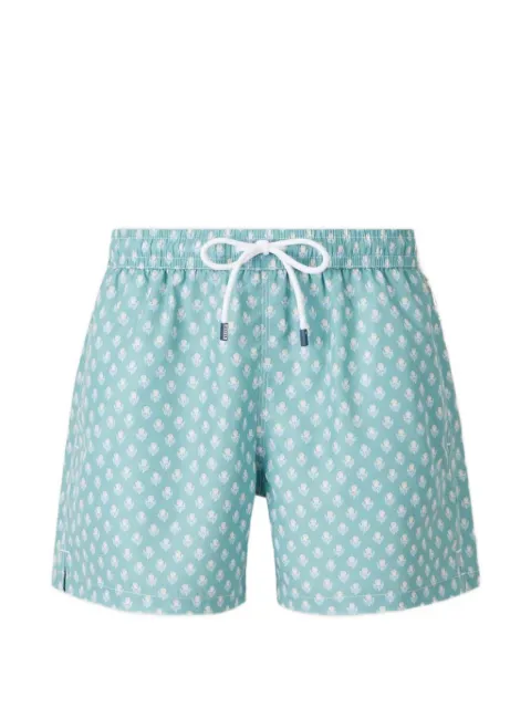 Fedeli Madeira octopus-print drawstring swim shorts