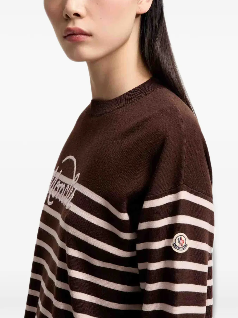 Moncler Gestreepte trui Bruin
