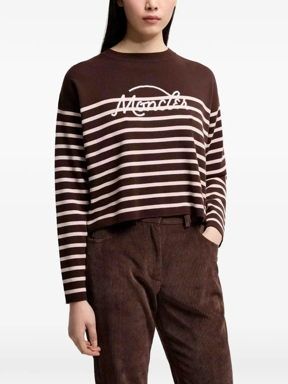 Moncler Gestreepte trui Bruin