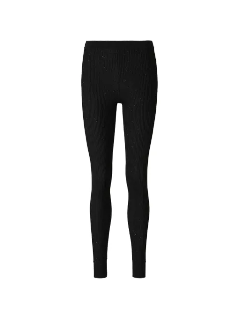 TOM FORD pantalones tejidos de canalé con lentejuelas