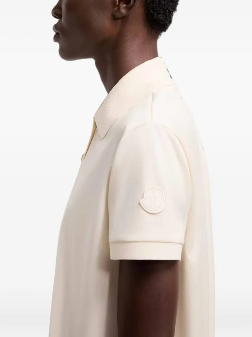 Moncler Poloshirt met logopatch Beige
