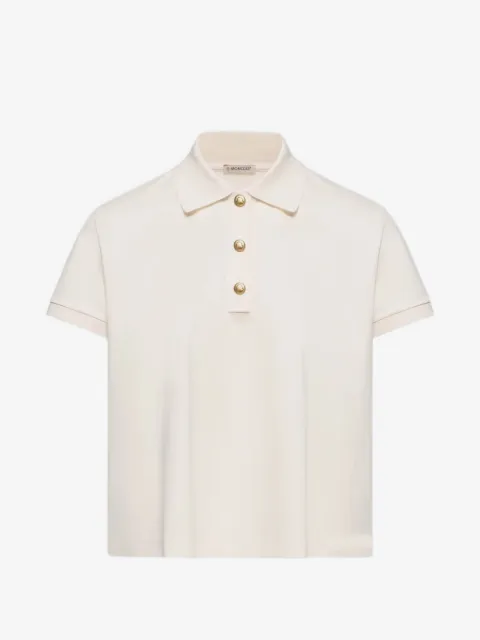 Moncler playera tipo polo con parche del logo