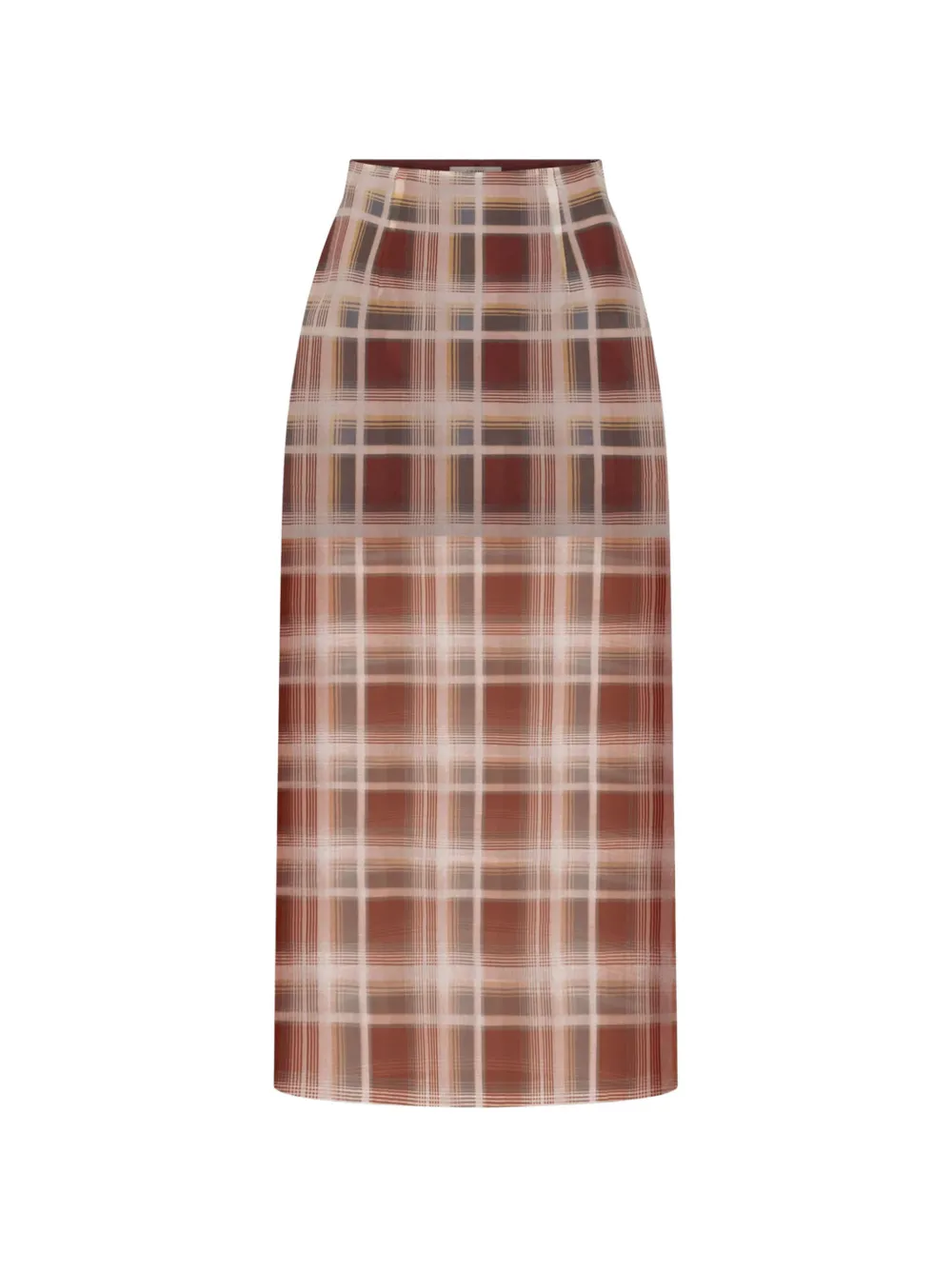 FRAME plaid organza maxi skirt - Rosso