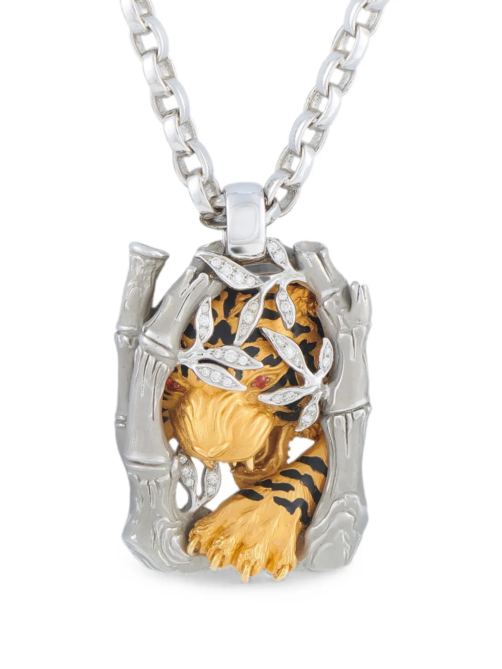 Magerit diamond tiger necklace - Silber