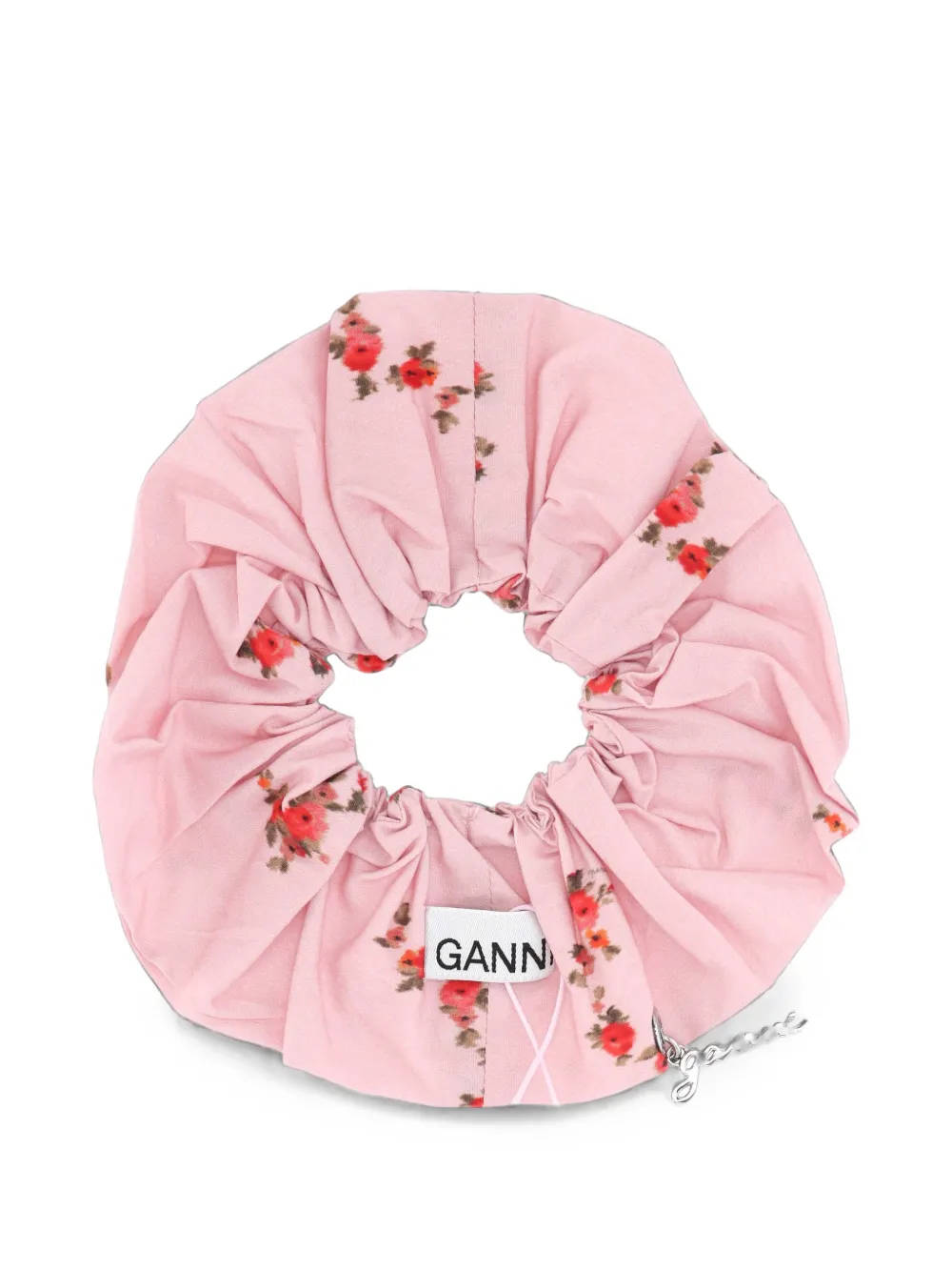 GANNI floral-print scrunchie - Rosa