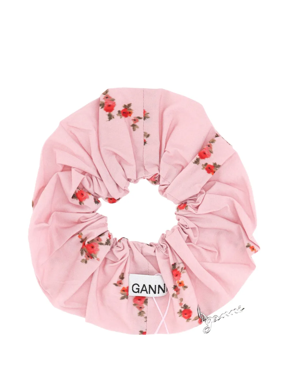 GANNI floral-print scrunchie - Rosa