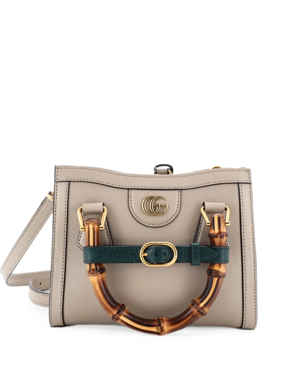 Gucci Pre-Owned Borsa a tracolla Diana NM Bamboo mini in pelle con manico - Toni neutri