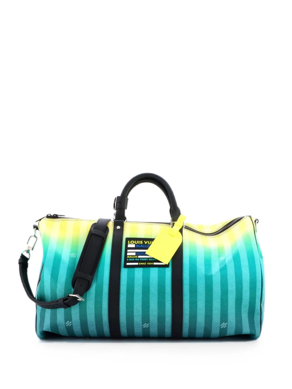 Louis Vuitton Pre-Owned Keepall Bandouliere Bag Limited Edition Gradient Damier Stripes Reisetasche 50cm - Schwarz