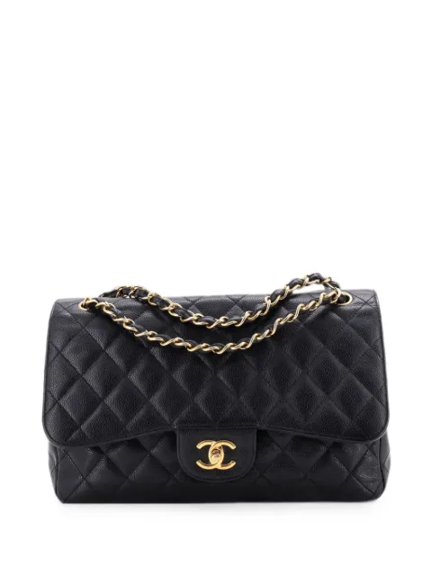 CHANEL Pre-Owned Classic Double Flap Bag Quilted Caviar Jumbo shoulder bag