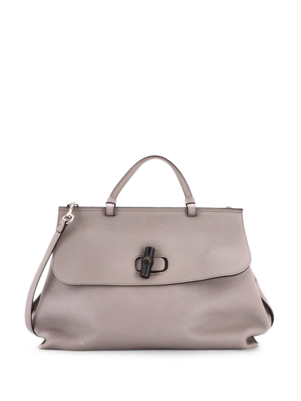 Gucci Pre-Owned Große Bamboo Daily Satchel-Tasche - Grau
