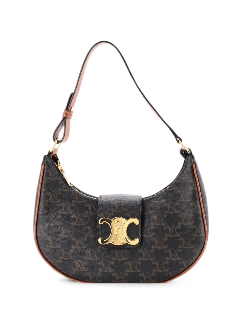 Celine Pre-Owned Ava Triomphe Bag Triomphe Coated Canvas shoulder bag - Nero