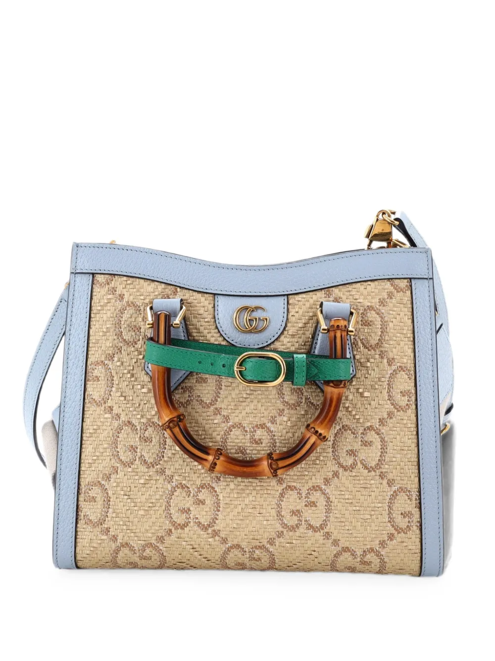 Gucci Pre-Owned Borsa tote Diana NM con manico in bambù - Blu