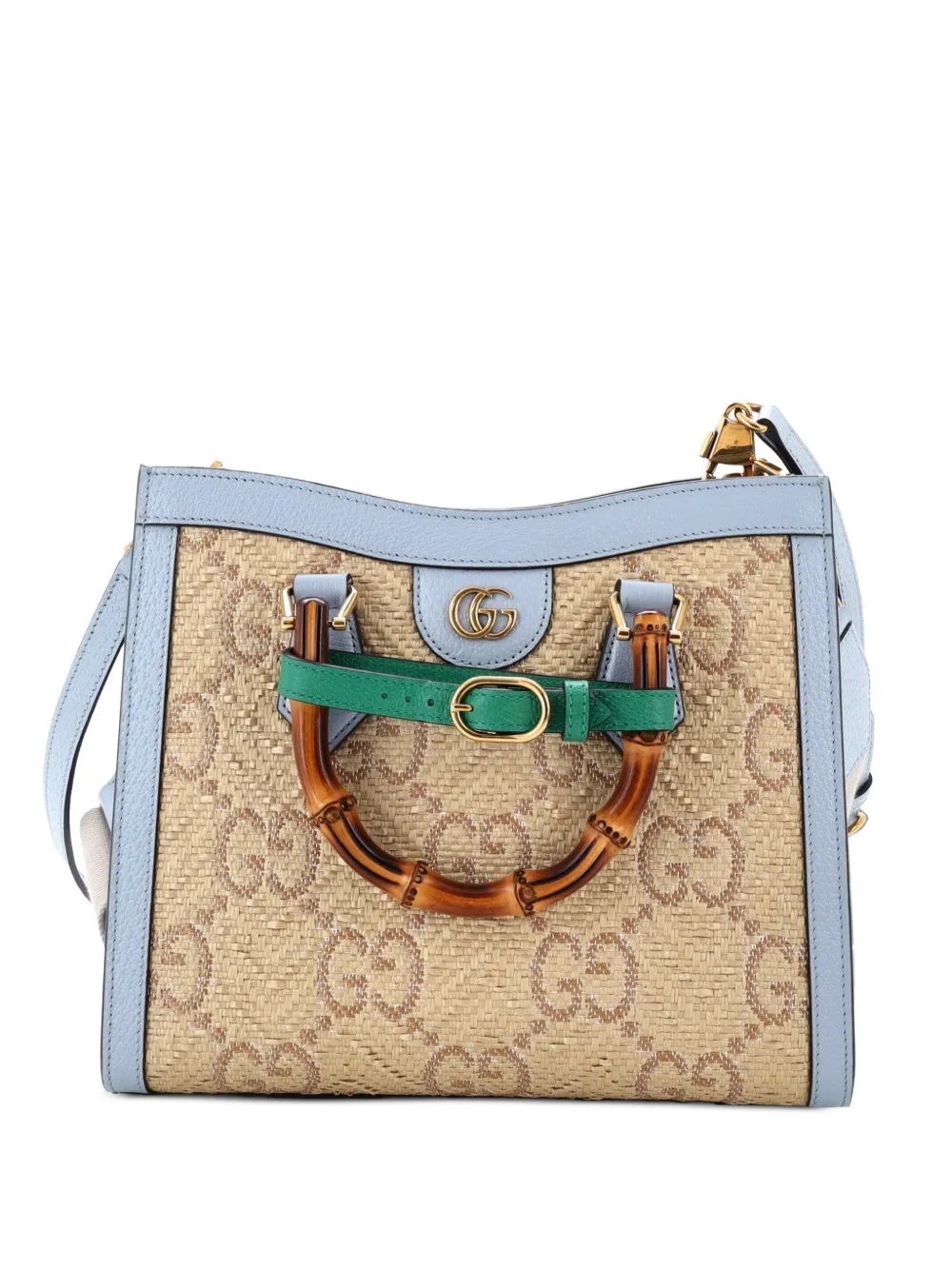 Gucci Pre-Owned Borsa tote Diana NM con manico in bambù - Blu