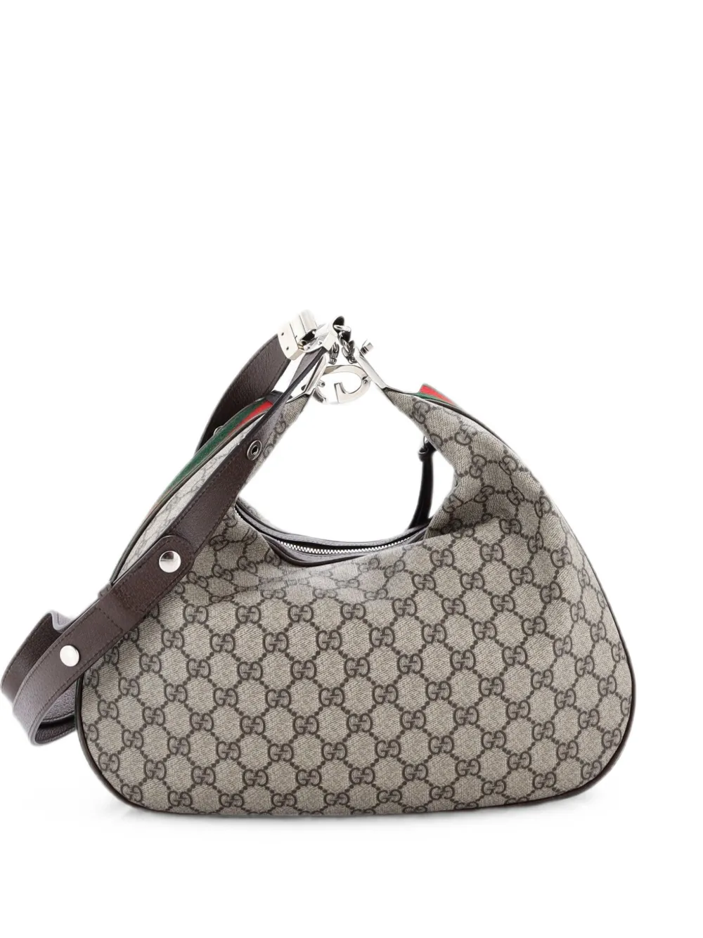 Gucci Pre-Owned Attache Shoulder Bag GG Coated Canvas Medium hobo bag - Marrone