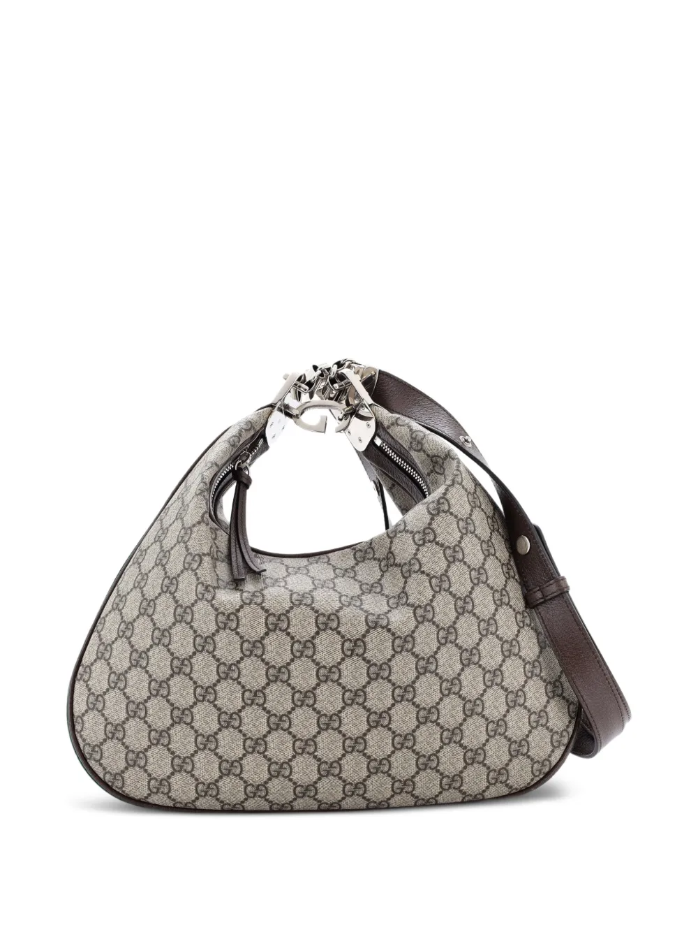 Gucci Pre-Owned Mittelgroße Attache Schultertasche aus beschichtetem Canvas - Braun